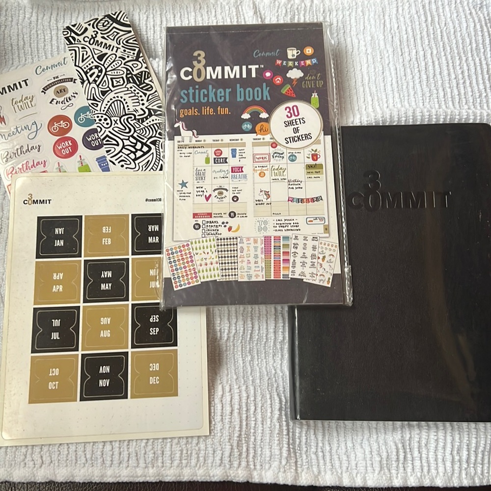 Day Planner with 30 pages of stickers.